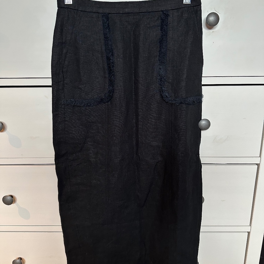 NWT J. Crew black midi pencil skirt size 0